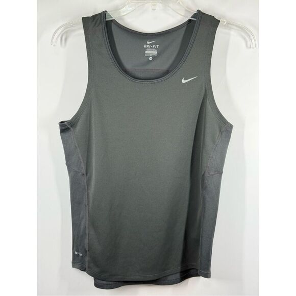 Nike Miller Men's Dri-Fit Dark Gray Running Tank Top Size Medium - Picture 1 of 9